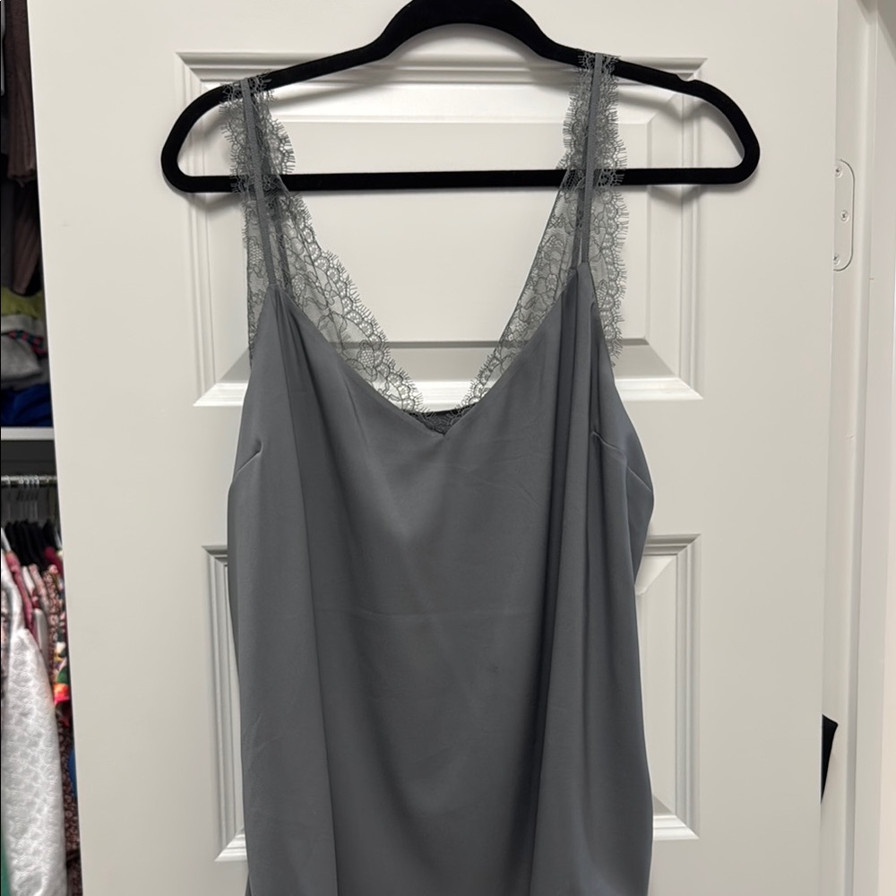 Elegant Gray Lace Trim Cato